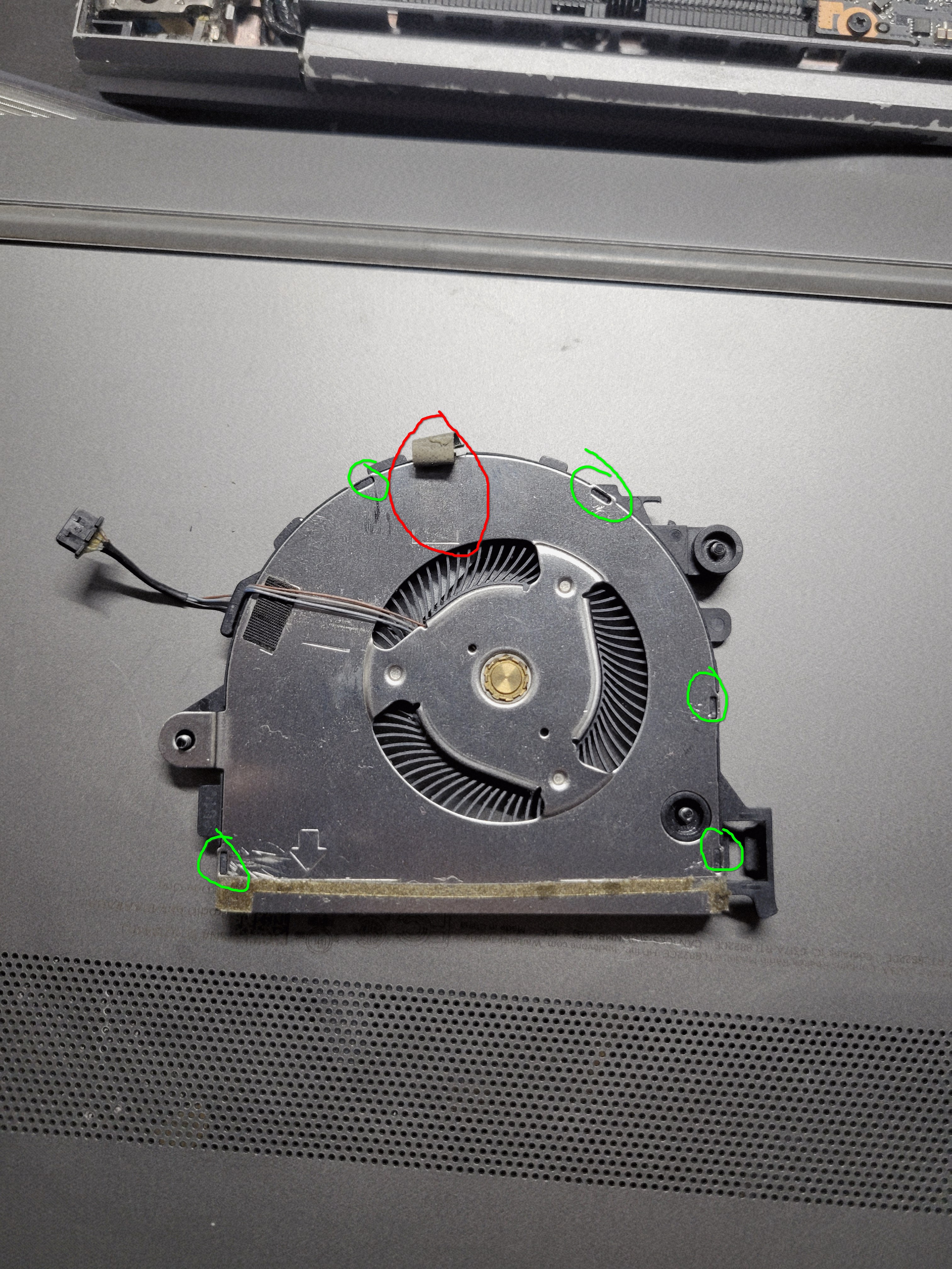 Back of fan