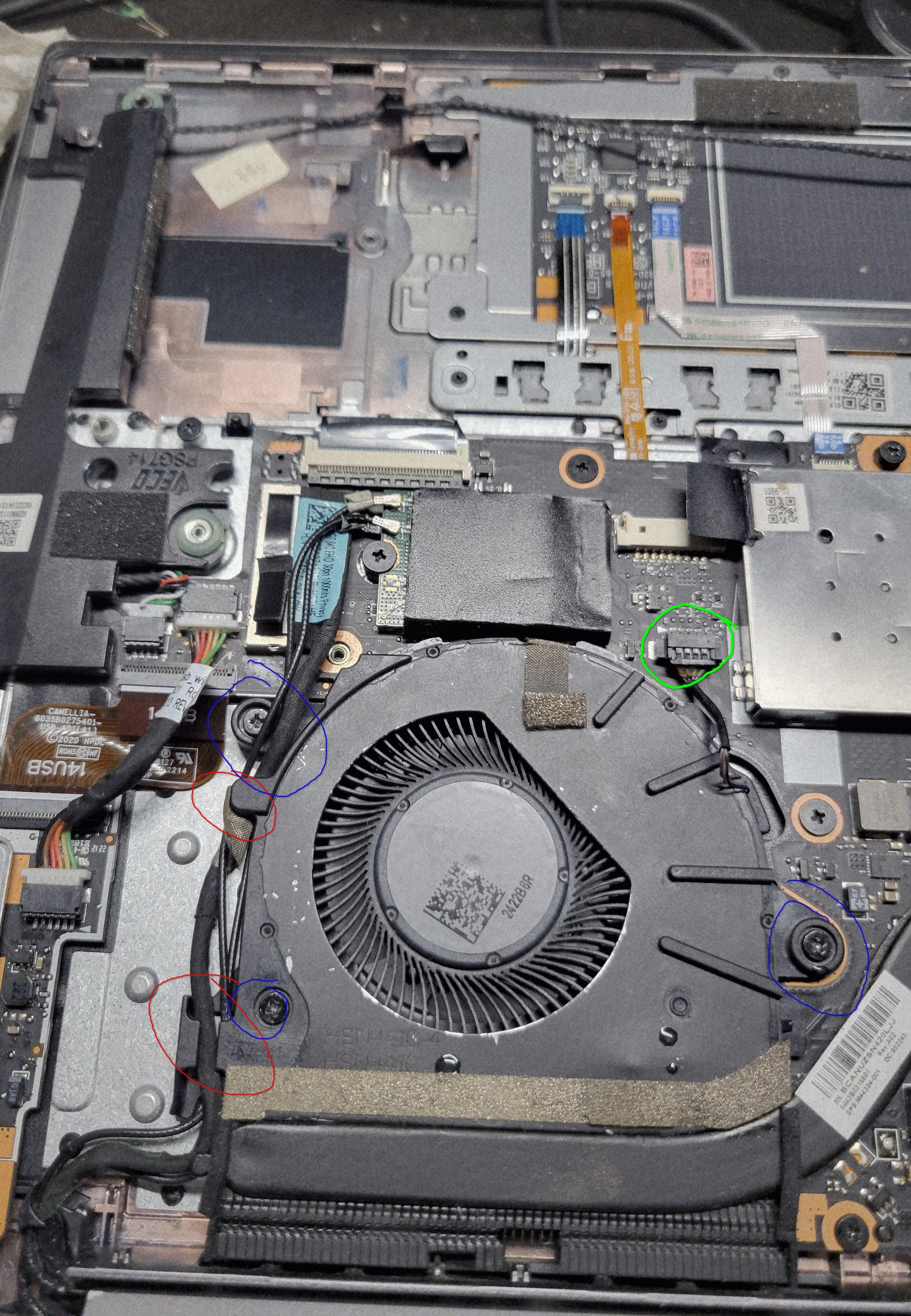 Laptop with cover off