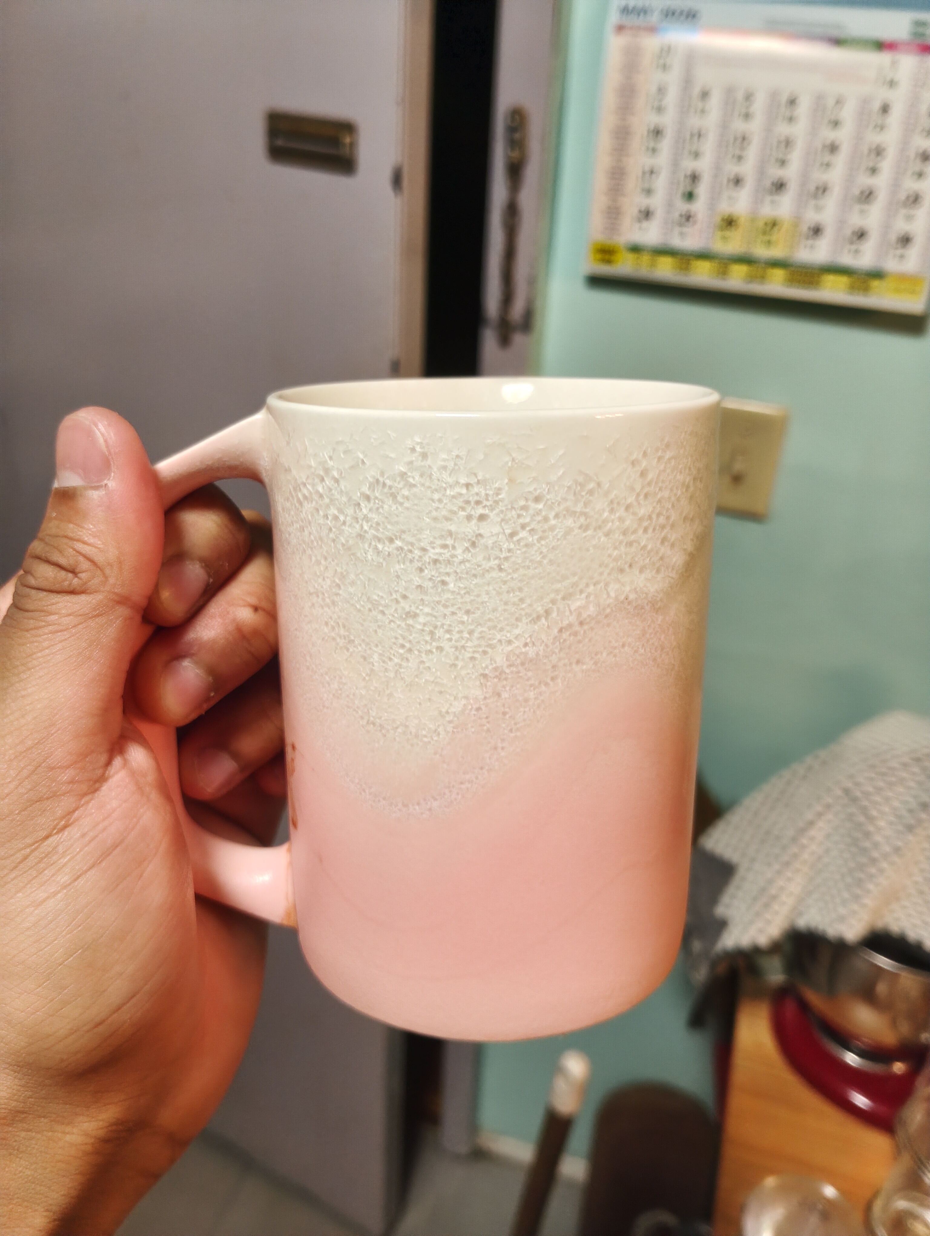 picture of my mug in my kitchen