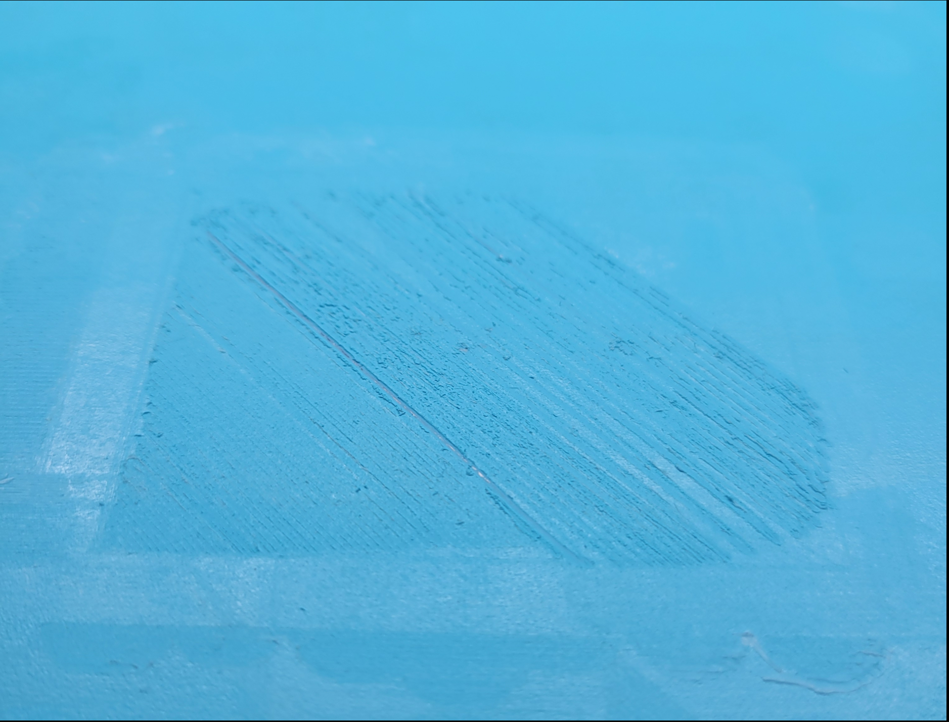 picture of my glacier bed with deep gouges in it